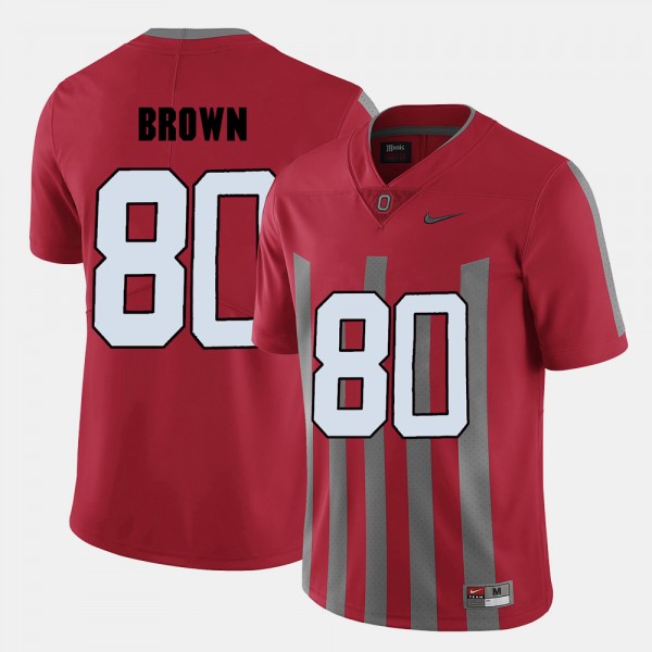 Ohio State Buckeyes Noah Brown Men's #80 Red College Football Jersey 2404BHBQ7